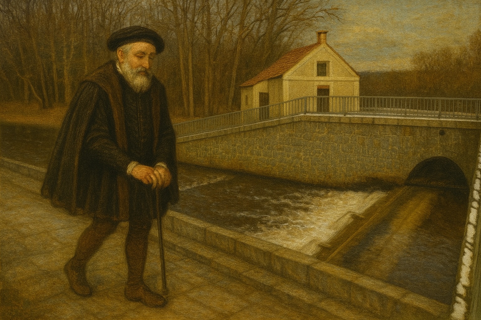 Místo, kde se Lužnice dělí na Starou a Novou řeku